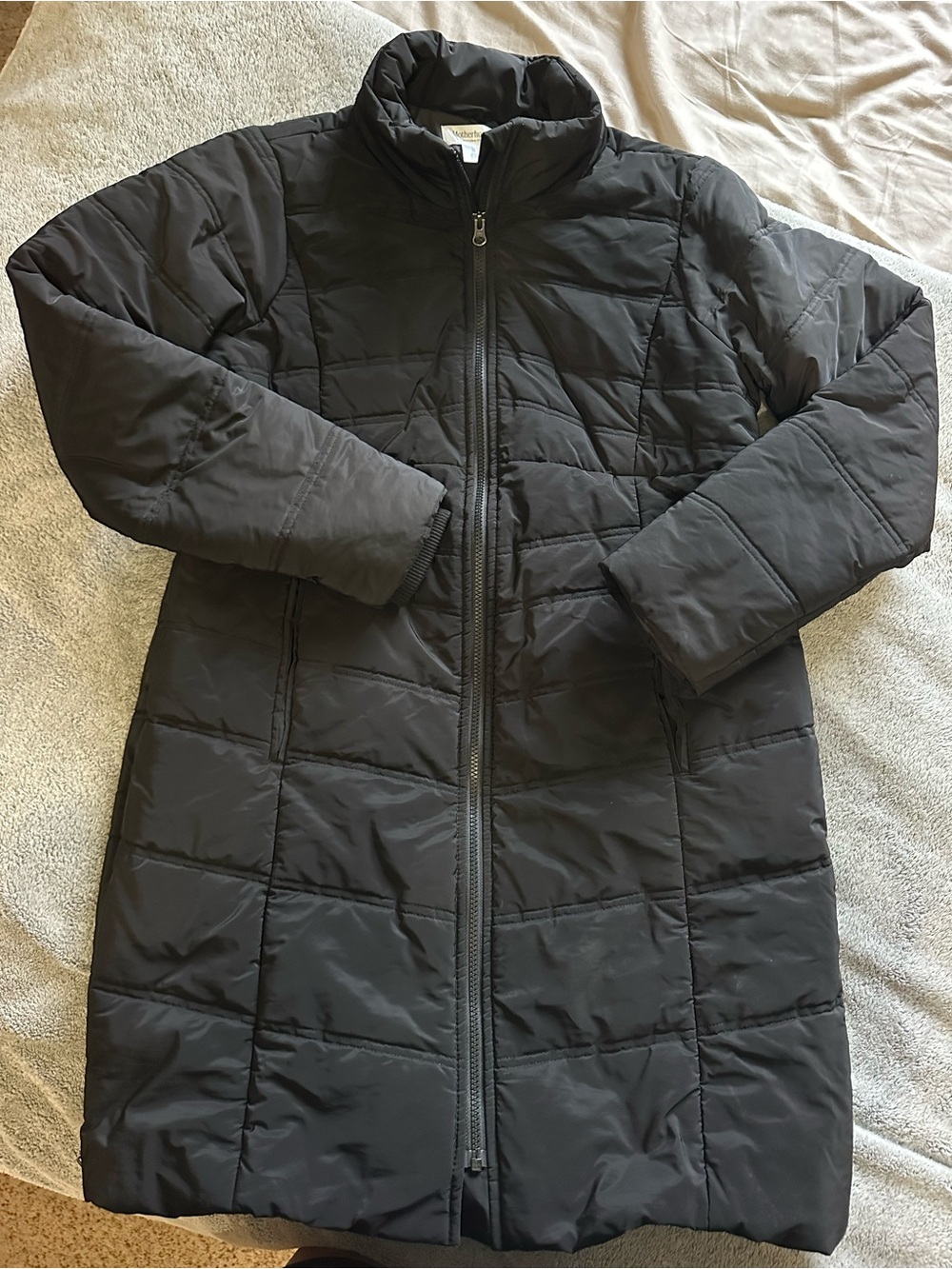 Motherhood Maternity Core Maternity Puffer Jacket Black Medium